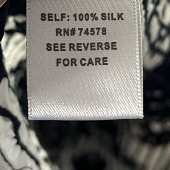 Cache Black and White Sleeveless Maxi Sundress 100% Silk - Picture 5 of 9